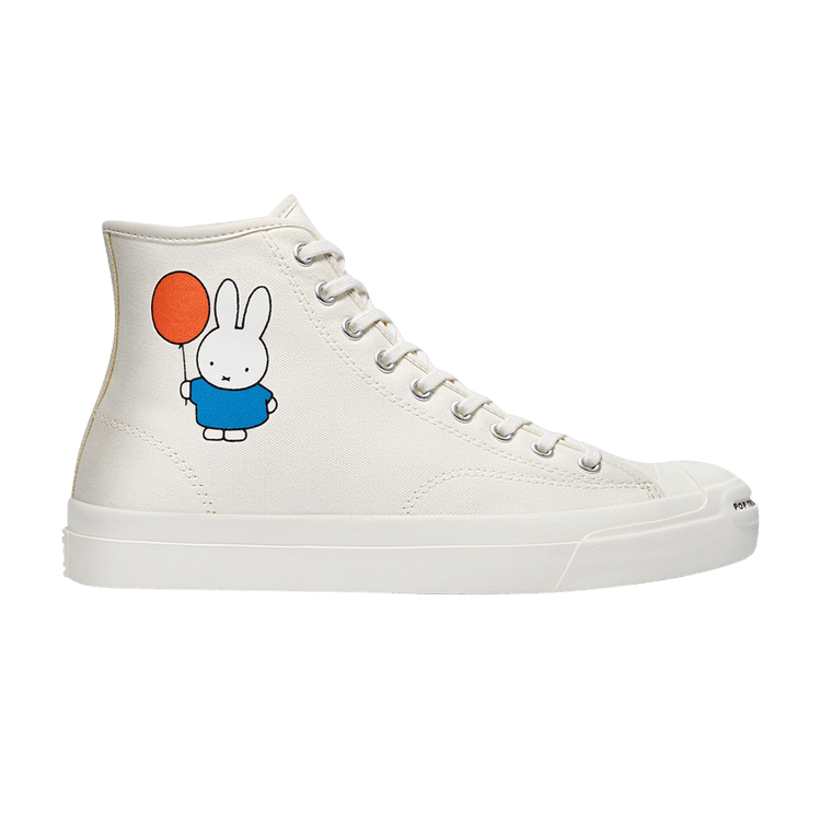 POP Trading Company x Converse Jack Purcell Pro High 'Miffy - Egret' — Egret/Black/Egret