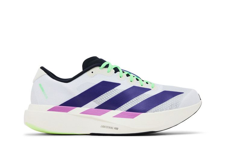 adidas Adizero Evo SL 'Footwear White Collegiate Purple Lime Burst' — Footwear White/Collegiate Purple/Lime Burst