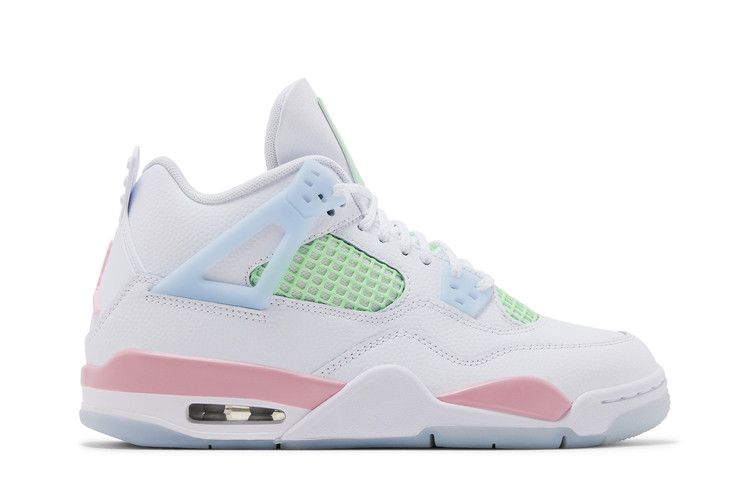Air Jordan 4 Retro GS 'Valentine's Day' 2026 — White/Medium Soft Pink/Half Blue-Vapor Green