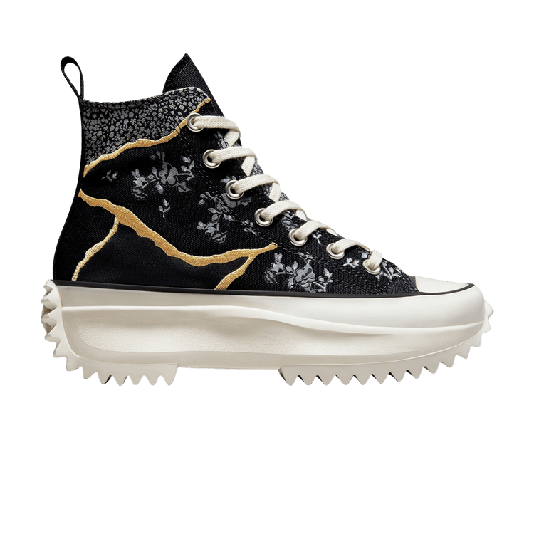 Converse Run Star Hike High 'Metallic Floral' — Black/Multi-Color/Egret