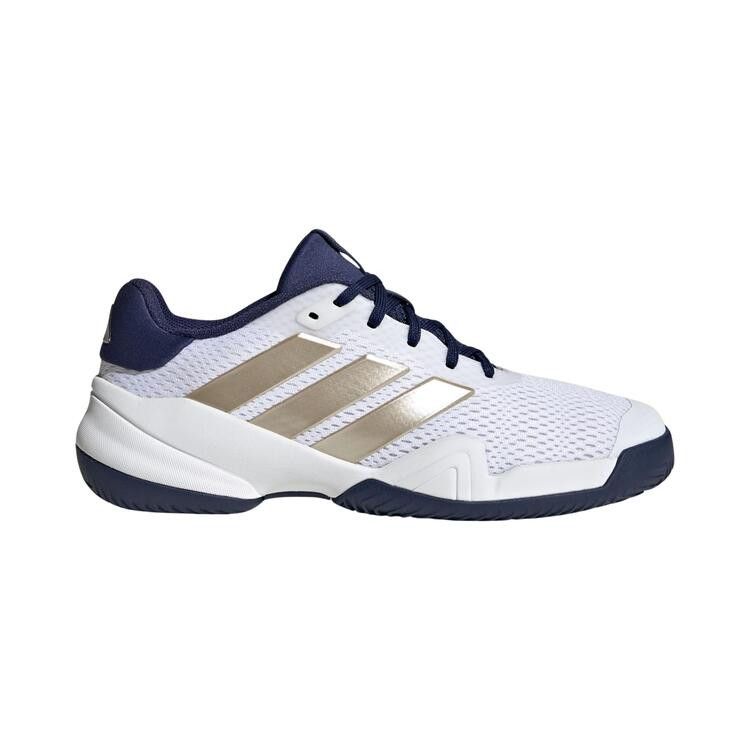 adidas Tennis Barricade Tennis Little Kid 'Cloud White Cyber Metallic Dark Blue' — Cloud White / Cyber Metallic / Dark Blue
