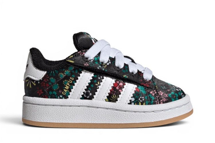 Liberty London x adidas Campus 00s Toddler 'Core Black Cloud White' — Core Black / Cloud White / Gold Metallic