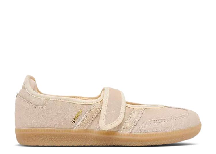 adidas Wmns Originals Samba Jane Suede Casual 'Sand Strata' — Sand Strata/Sand Strata/Gold Metallic