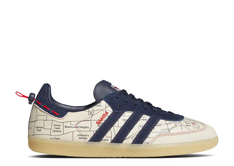 Eric Shake James x adidas Samba '414 Day Viewfinder Milwaukee' — Crew White / Core Navy / Red