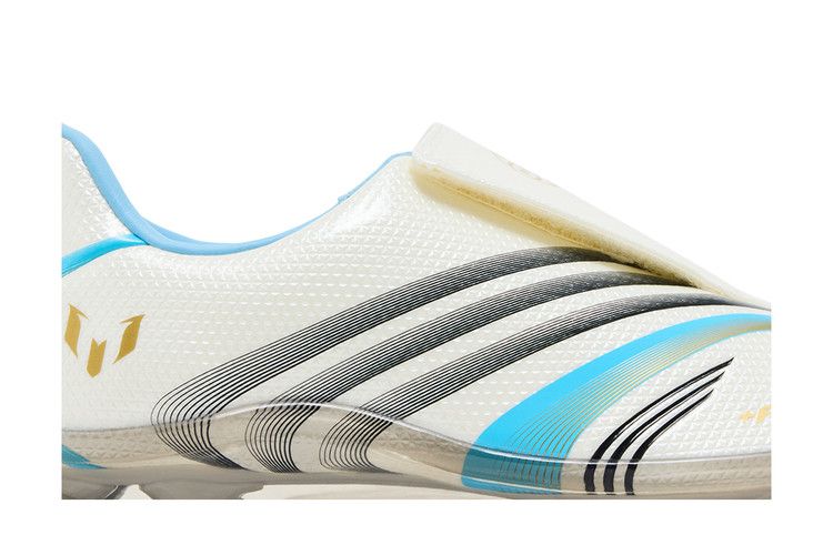 Kith x Messi x adidas Wmns F50 Inframe 'Off White Clear Blue Gold' — Off White/Clear Blue/Metallic Gold