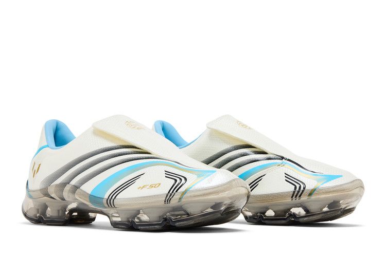 Kith x Messi x adidas Wmns F50 Inframe 'Off White Clear Blue Gold' — Off White/Clear Blue/Metallic Gold