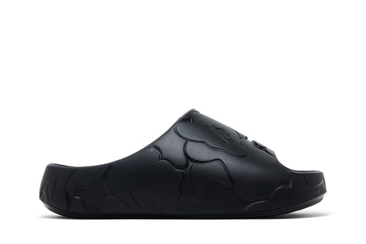 BAPE A Bathing Ape Slide #1 'Black Solid Camo' — Black