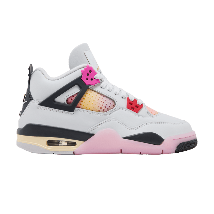 Air Jordan 4 Retro GS 'Comic' — Off White/Anthracite/Neutral Grey/Fire Pink/Light Arctic Pink/Muslin