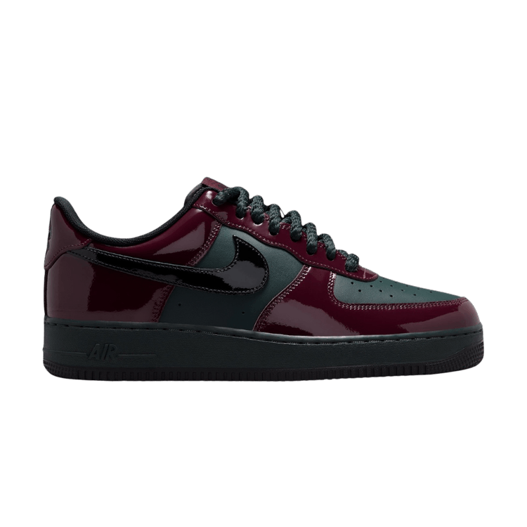 Nike Air Force 1 Low Patent 'Beef And Broccoli' — Black Spruce/Burgundy Crush-Black