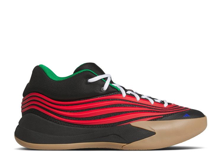 adidas Dame X 'Black Pure Ruby Gum' — Core Black / Pure Ruby / Gum