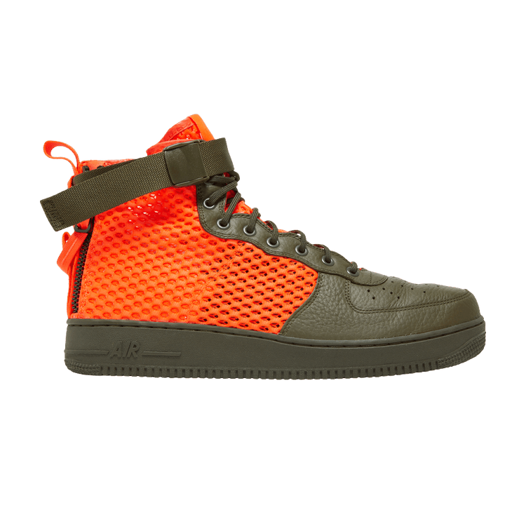Nike SF Air Force 1 Mid QS 'Cargo Khaki Crimson' — Cargo Khaki/Total Crimson