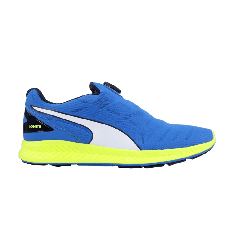 Puma Ignite Disc 'Electric Blue Safety Yellow' — Electric Blue/ White/Safety Yellow