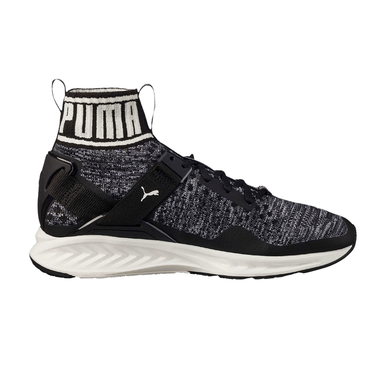 Puma Ignite evoKnit Sample — Puma Black-Quiet Shade-Puma White