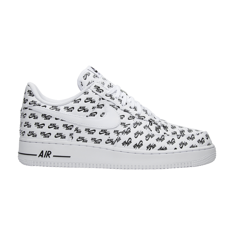 Nike Air Force 1 Low 07 QS 'All Over Logo White' — White/Black