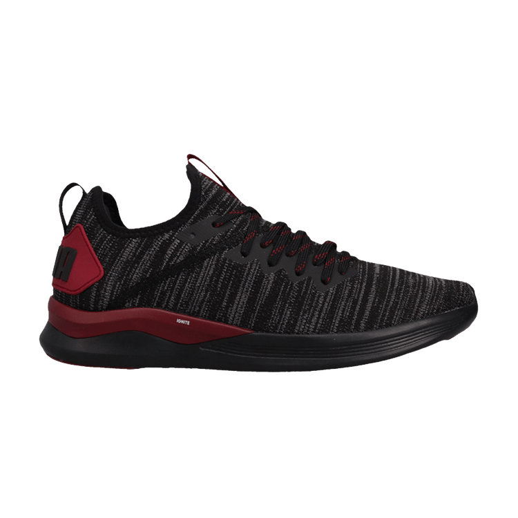 Puma Ignite Flash EvoKNIT 'Black' — Black/Rhubarb