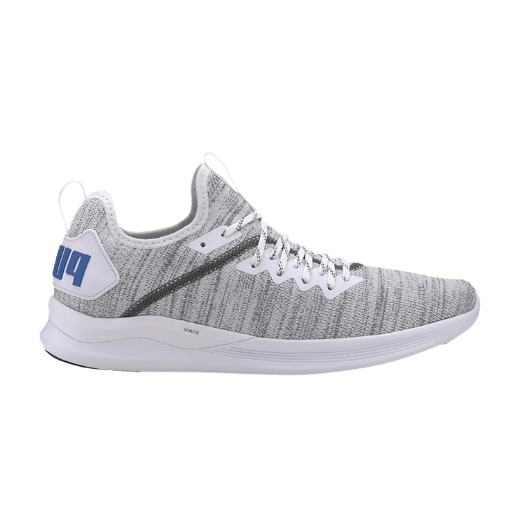 Puma Ignite Flash EvoKNIT 'White Castlerock' — White/Castlerock/Blue