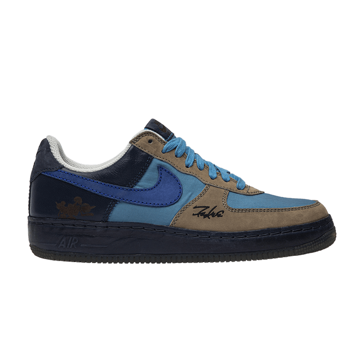 Stash x Futura x Nike Air Force 1 Low 'Inside/Out' — Harbor Blue/Sport Royal-Soft Grey