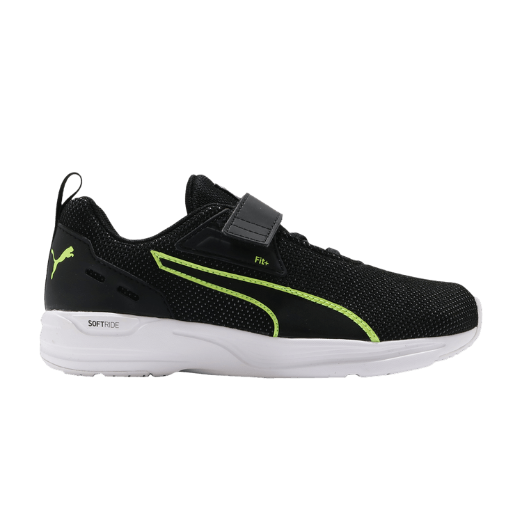 Puma Comet 2 FS V Jr 'Black Fizzy Yellow' — Black/Fizzy Yellow/White