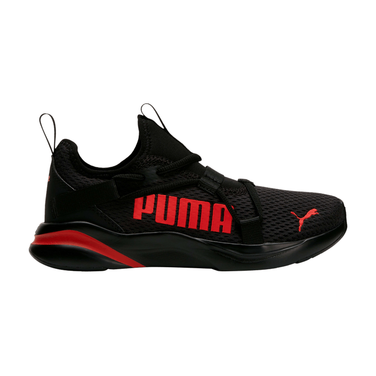 Puma SoftRide Rift Pop Big Kid 'Black High Risk Red' — Black/High Risk Red