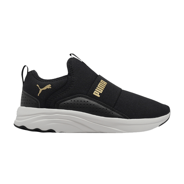 Puma Wmns Softride Sophia Slip-On 'Black Team Gold' — Black/Team Gold