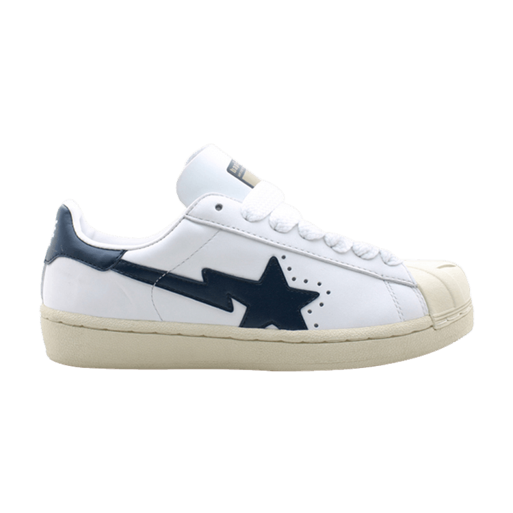 BAPE Skullsta FS-004 Low 'White Navy' — White/Navy
