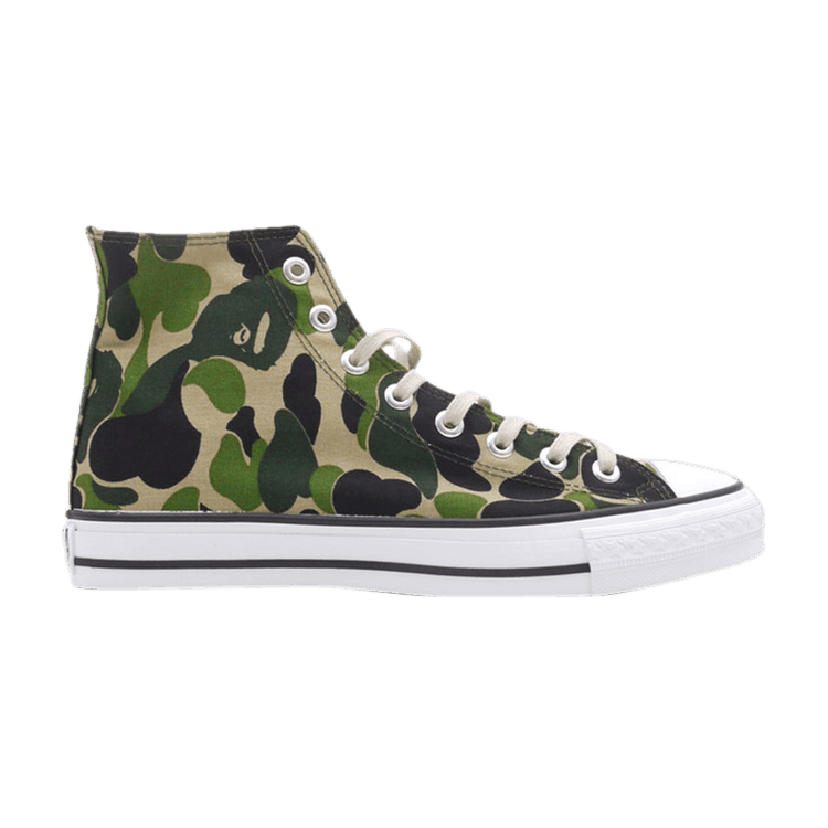 BAPE ABC Canvas Ape Sta High 'Camo' — Green Camo/White