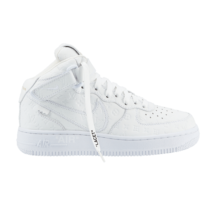Louis Vuitton x Nike Air Force 1 Mid 'Triple White' — White/White/White