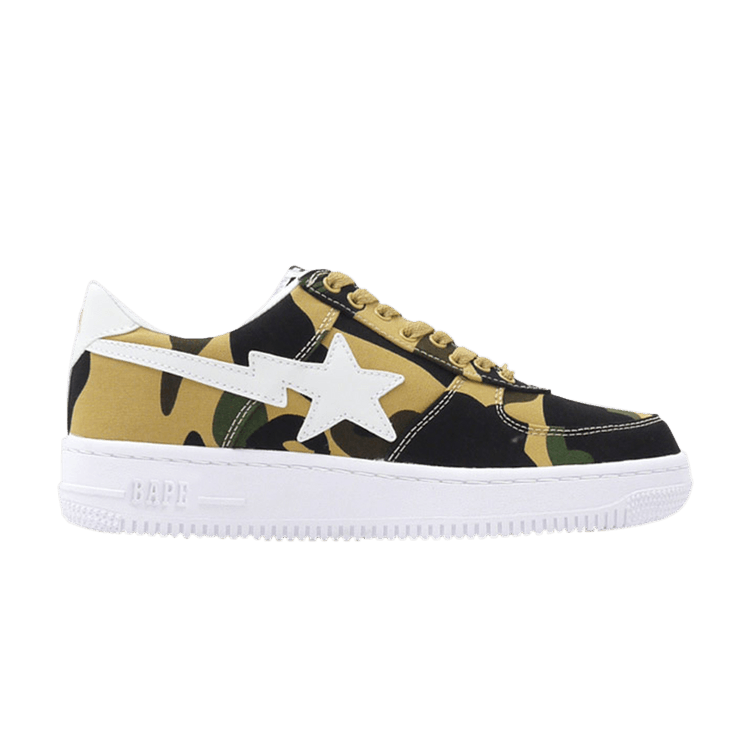 Bapesta Low 'Camo' — Green/Yellow/Brown/White