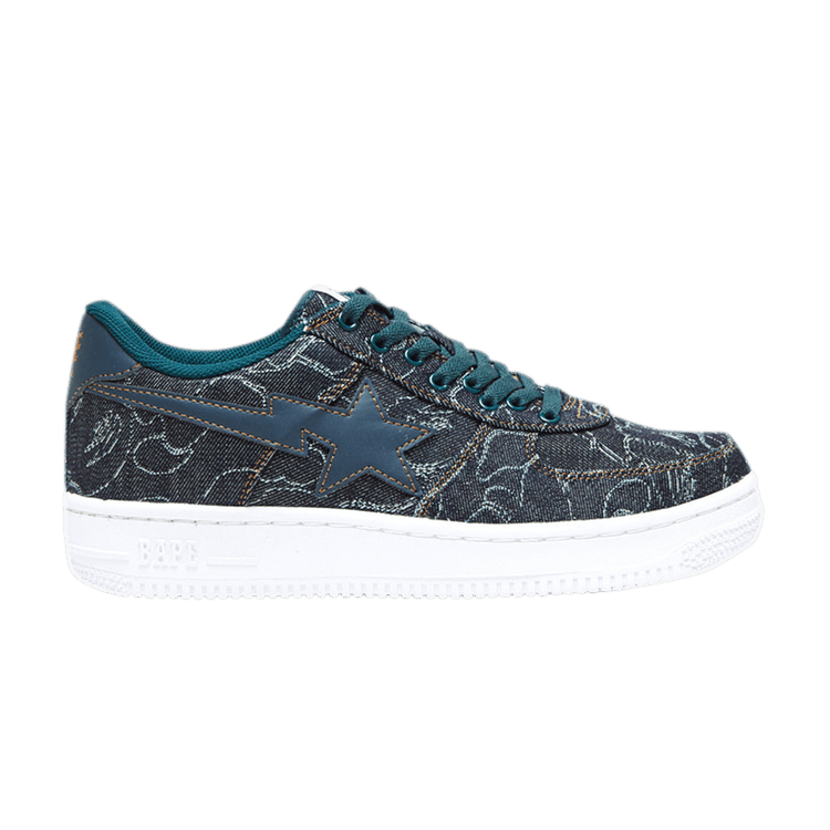 Bapesta Low 'ABC Denim' — Indigo