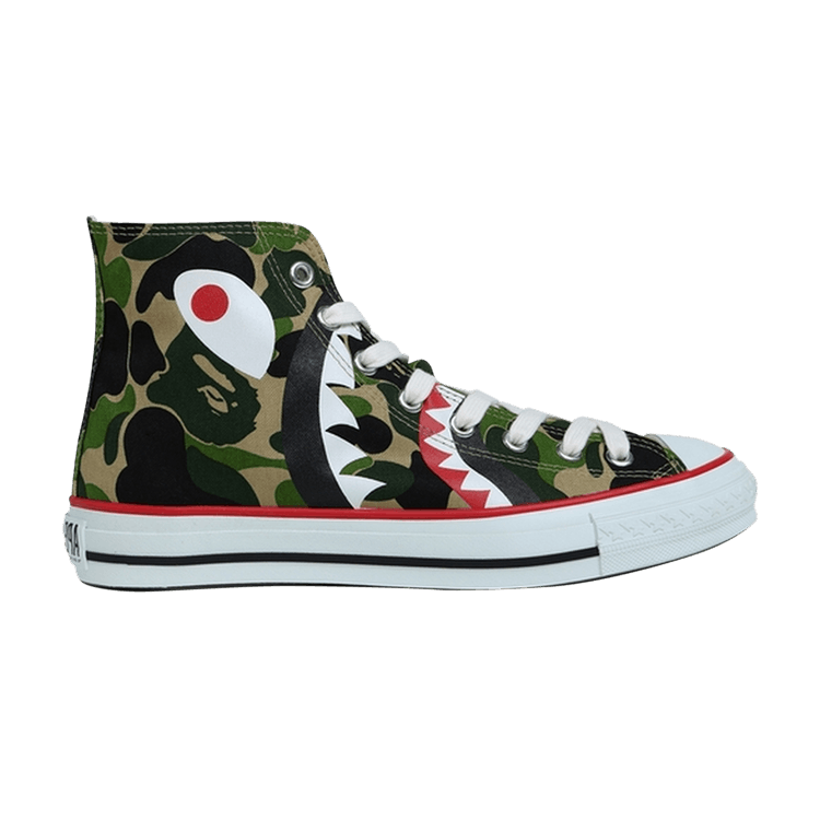BAPE ABC Shark Ape Sta High 'Green Camo' — Green