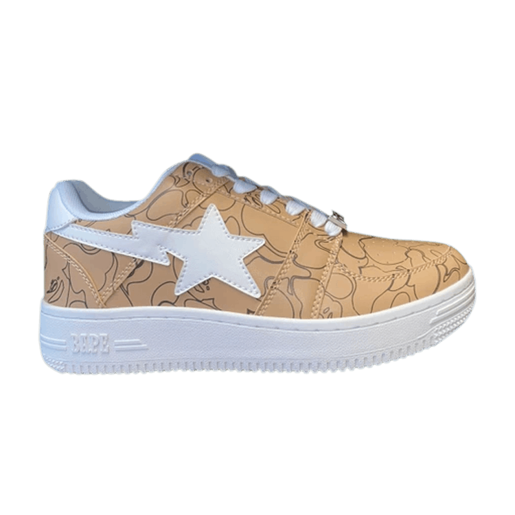 Wmns Bapesta 'Lined Camo - Beige' — Beige/Black/White