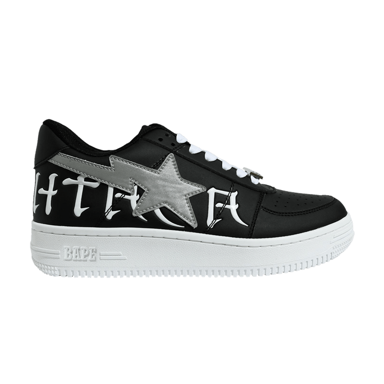 Bapesta Low 'Black Lettered' — Black