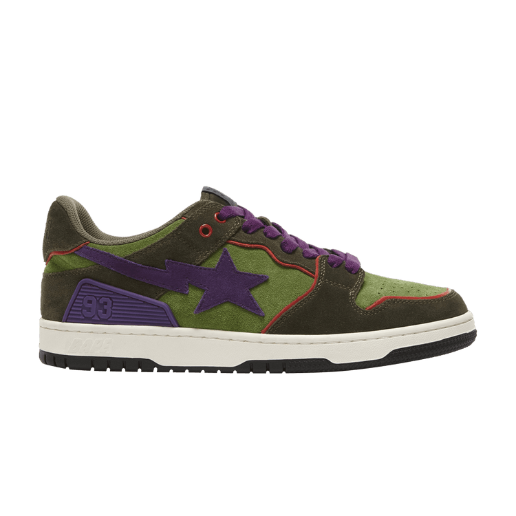 Bapesta Sk8 'Green Dark Purple' — Dark Purple/Green