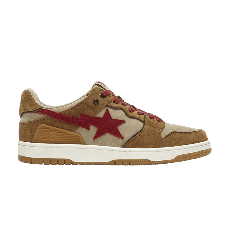 BAPE Sk8 Sta Low 'Wheat Red' — Wheat/Red