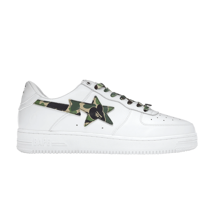 Bapesta Low 'ABC Camo - Green' — White/White/Green