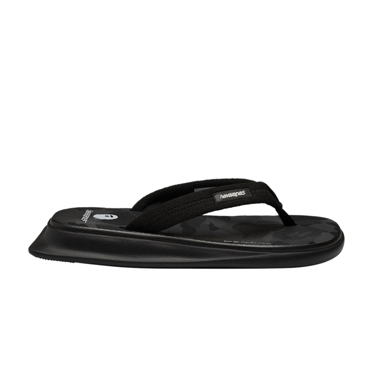 BAPE x Havaianas Tradi Zori Flip Flops 'Black Camo' — Black