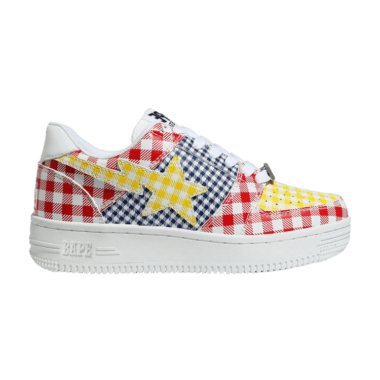 Wmns Bapesta Low 'Gingham Pack - Red' — Red