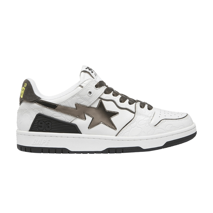 BAPE Wmns Sk8 Sta 'White Metallic Silver' — White/Silver