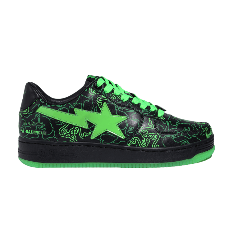 Razer x Wmns Bapesta Low M2 'Neon Camo' — Green