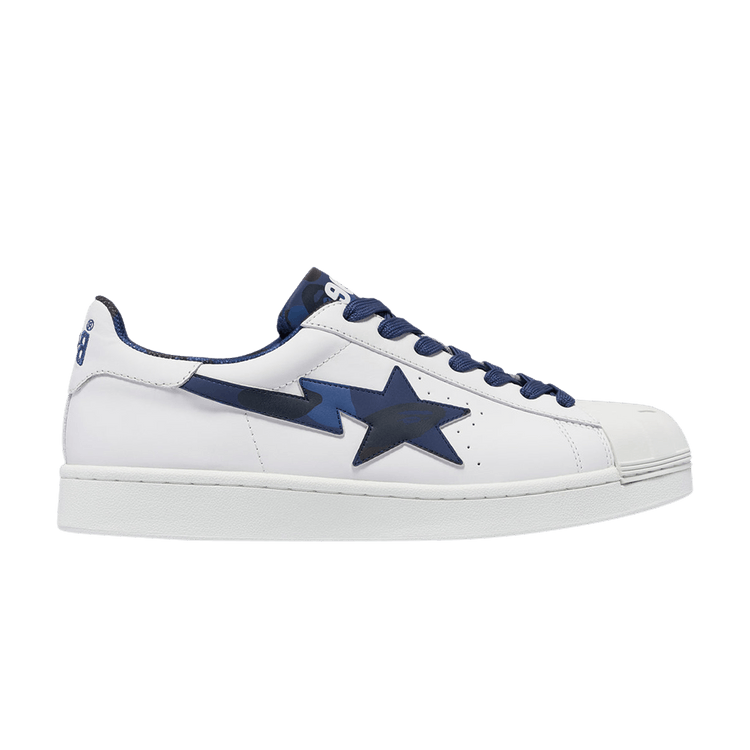 BAPE Skullsta M1 'White Navy' — Navy