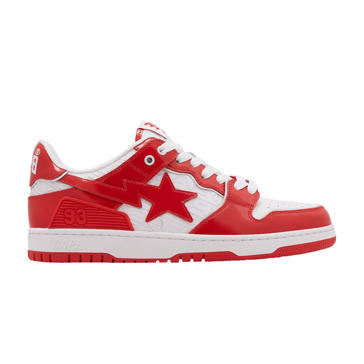 BAPE Wmns Sk8 Sta #5 'Luxury Sport Monogram - Red' — Red