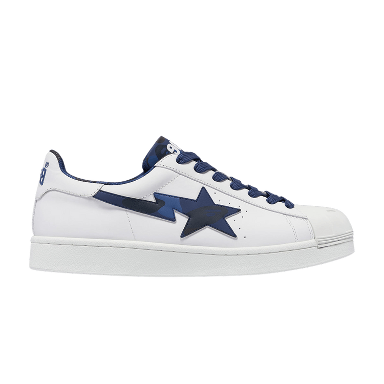 BAPE Wmns Skullsta 'White Navy' — Navy