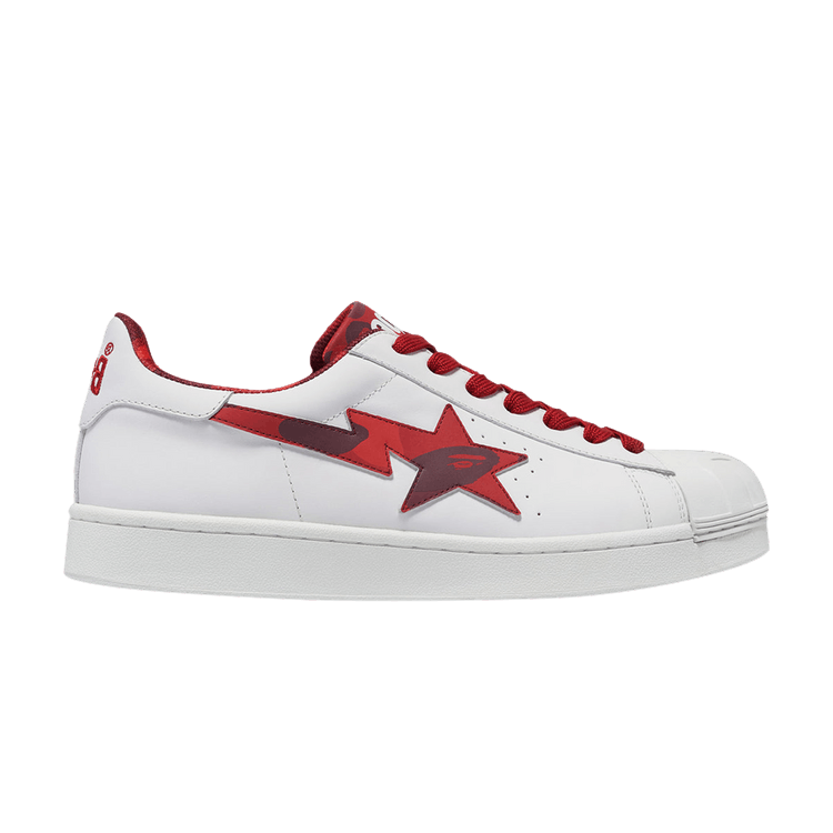 BAPE Wmns Skullsta 'White Red' — Red