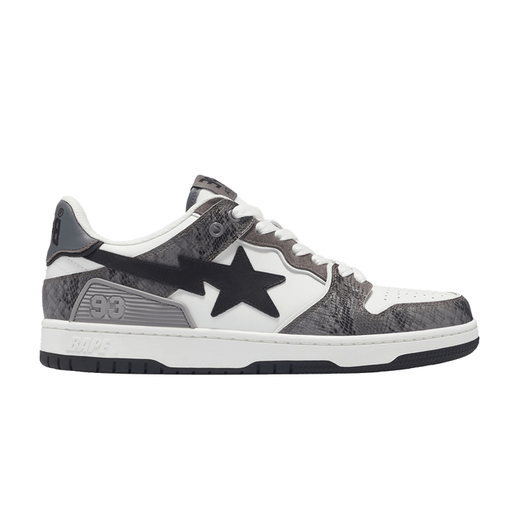 BAPE Wmns Sk8 Sta #1 'Black Snakeskin' — Black