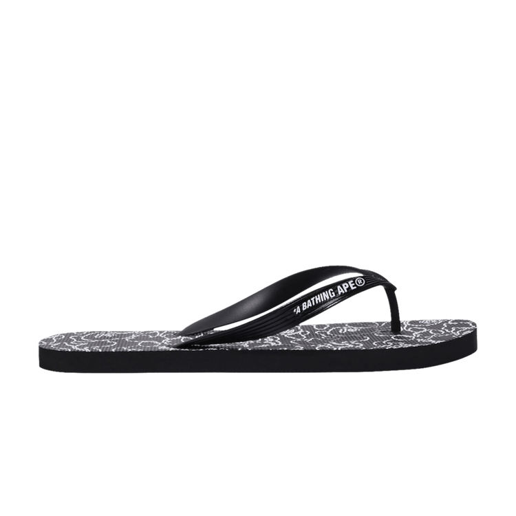 BAPE Beach Sandal 'ABC Neon Camo - Black' — Black