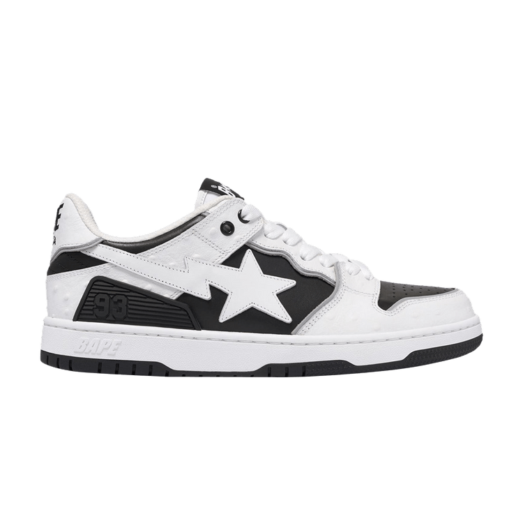 BAPE Sk8 Sta #1 'Faux Ostrich Leather Pack - Black' — Black