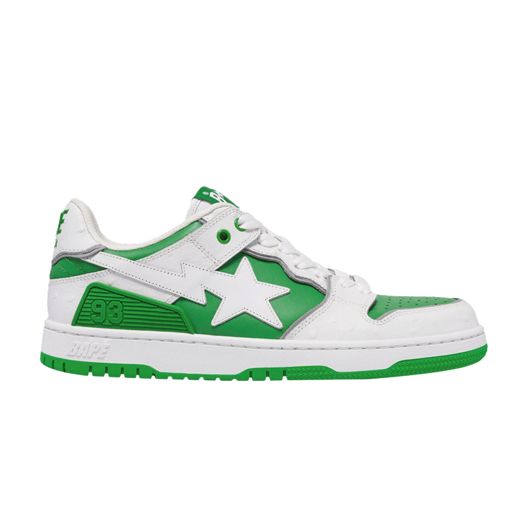 BAPE Sk8 Sta #1 'Faux Ostrich Leather Pack - Green' — Green