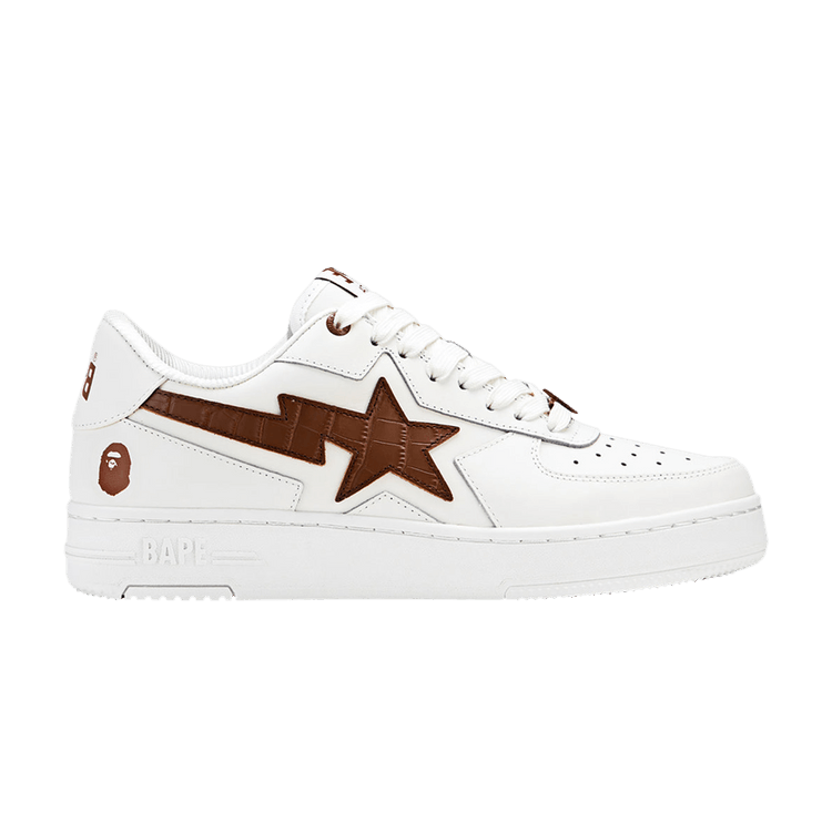 Bapesta Icon #1 M2 'Croc Pack - White Brown' — Brown