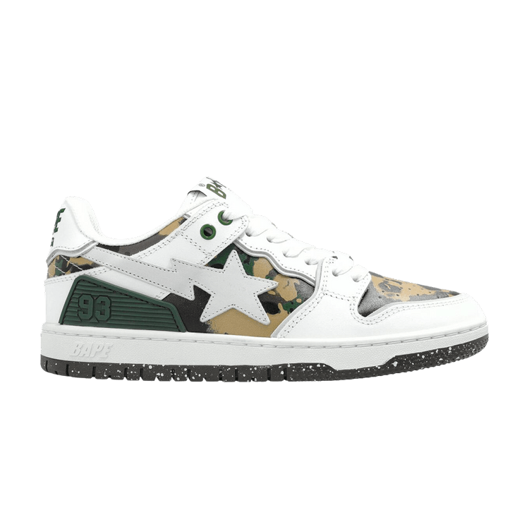 BAPE Sk8 Sta #2 M1 'White Green Camo' — White