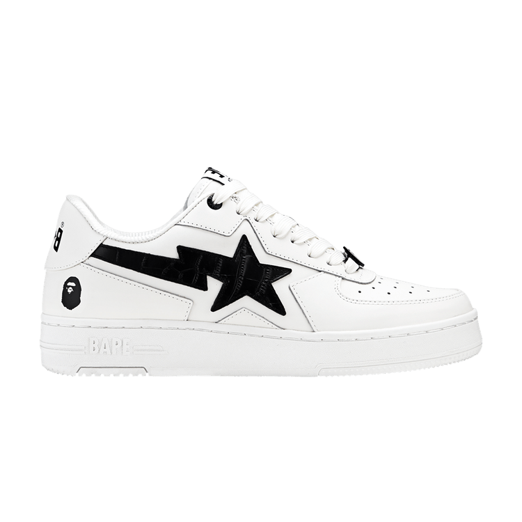 Wmns Bapesta Icon #1 'White Black Croc' — Black